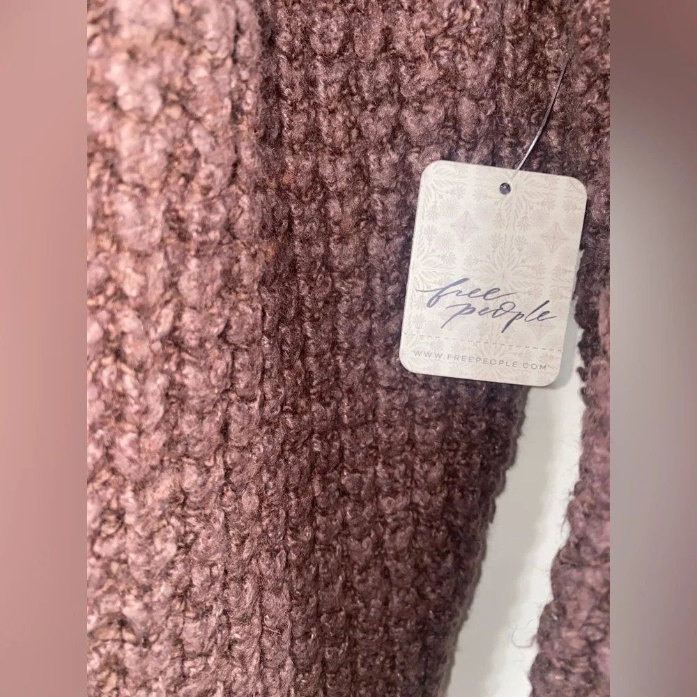 NWT Free People Whistle Thermal Henely Top Brownstone Combo 🐻 - Picture 5 of 6